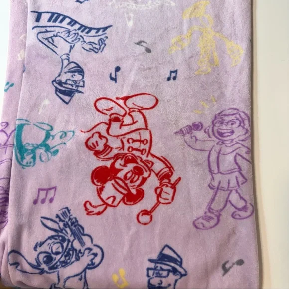 DISNEY 100 Years Multi Character Purple Women’s Pajama Pants PJ Size Large L - Picture 9 of 9